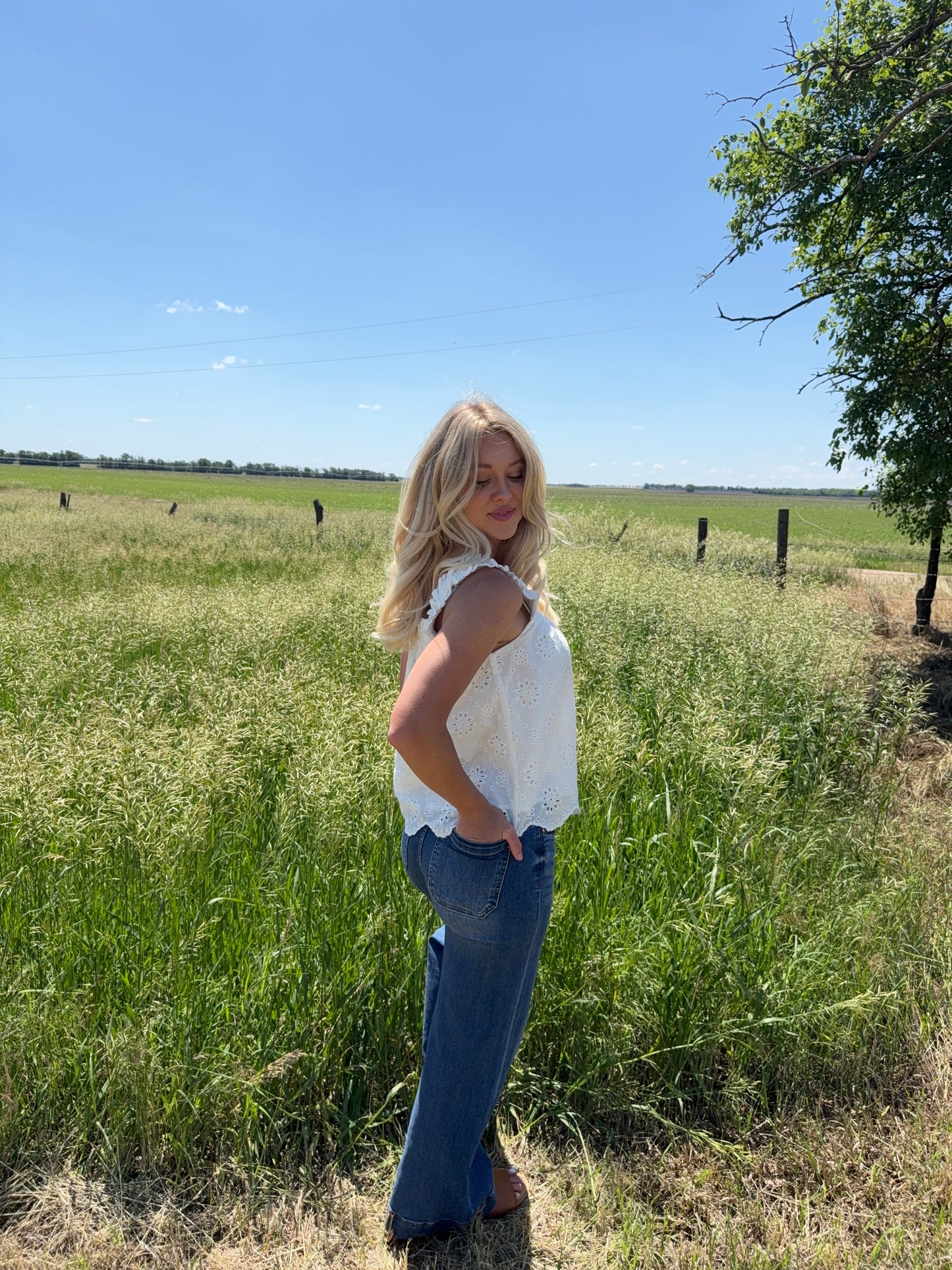 Millie Eyelet Tank