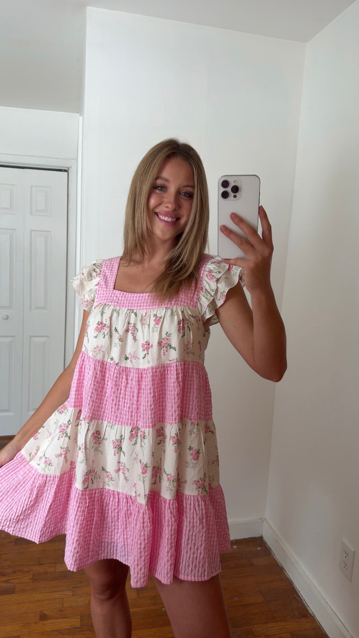Holly Floral Gingham Dress