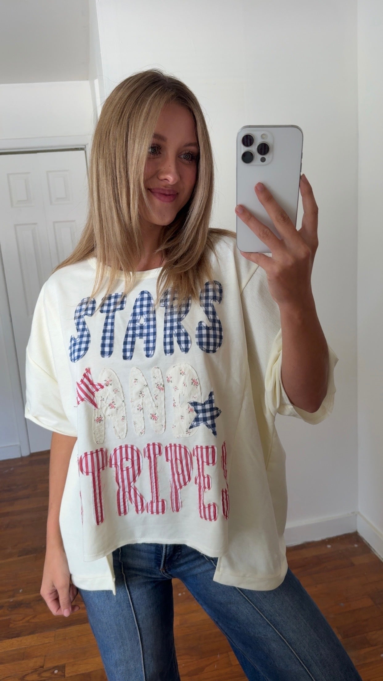 Stars and Stripes Patchwork Top