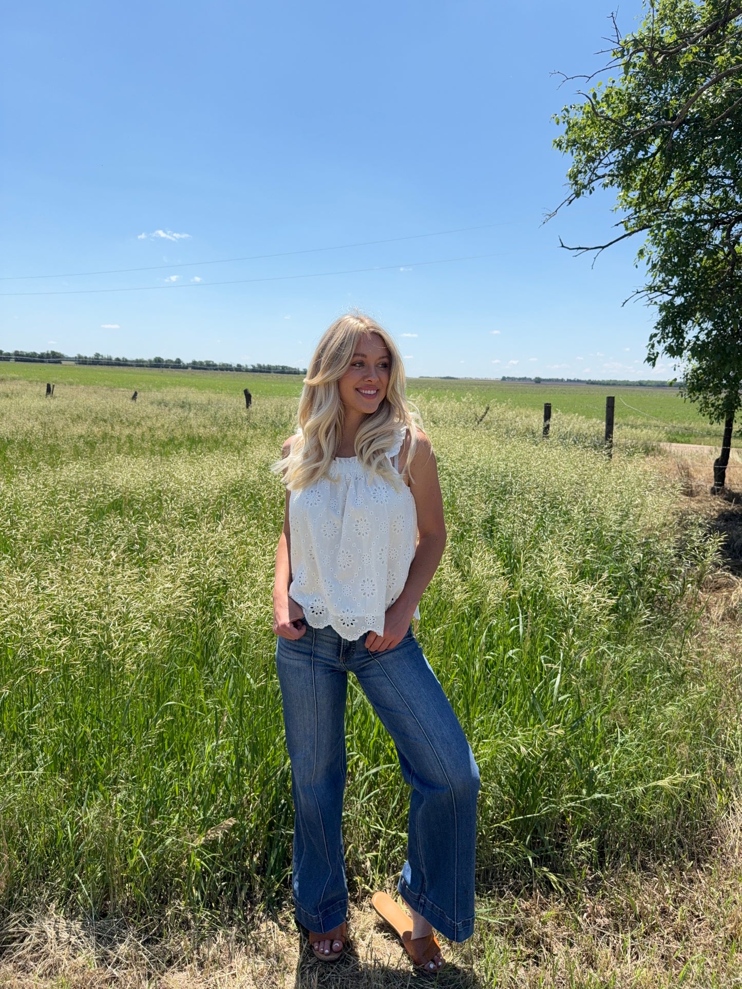 Millie Eyelet Tank