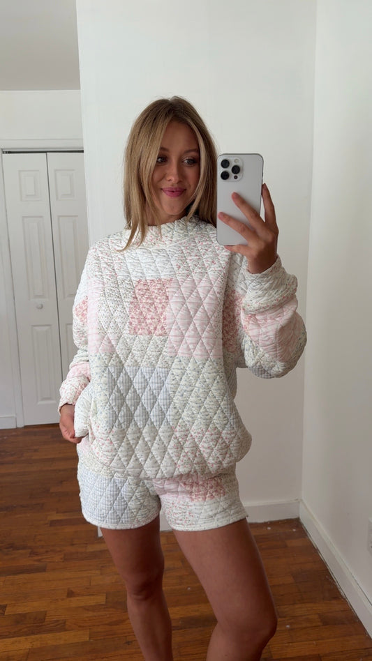 Bonnie Quilted Mock Neck