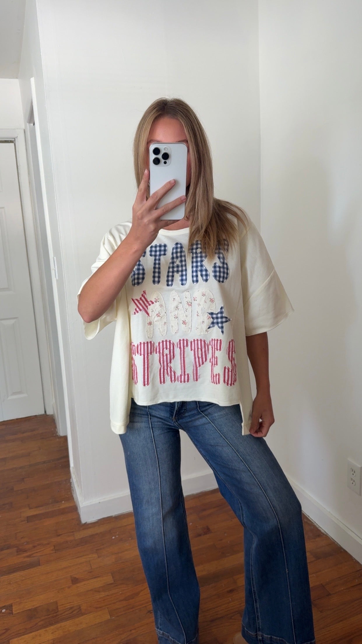 Stars and Stripes Patchwork Top