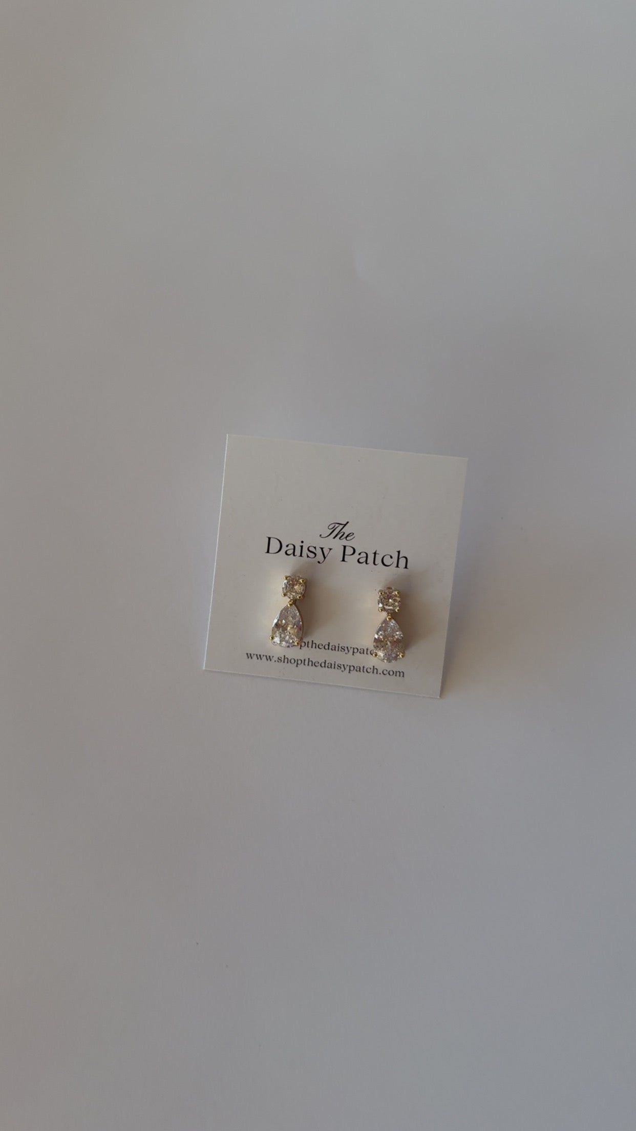 Crystal Earrings Gold