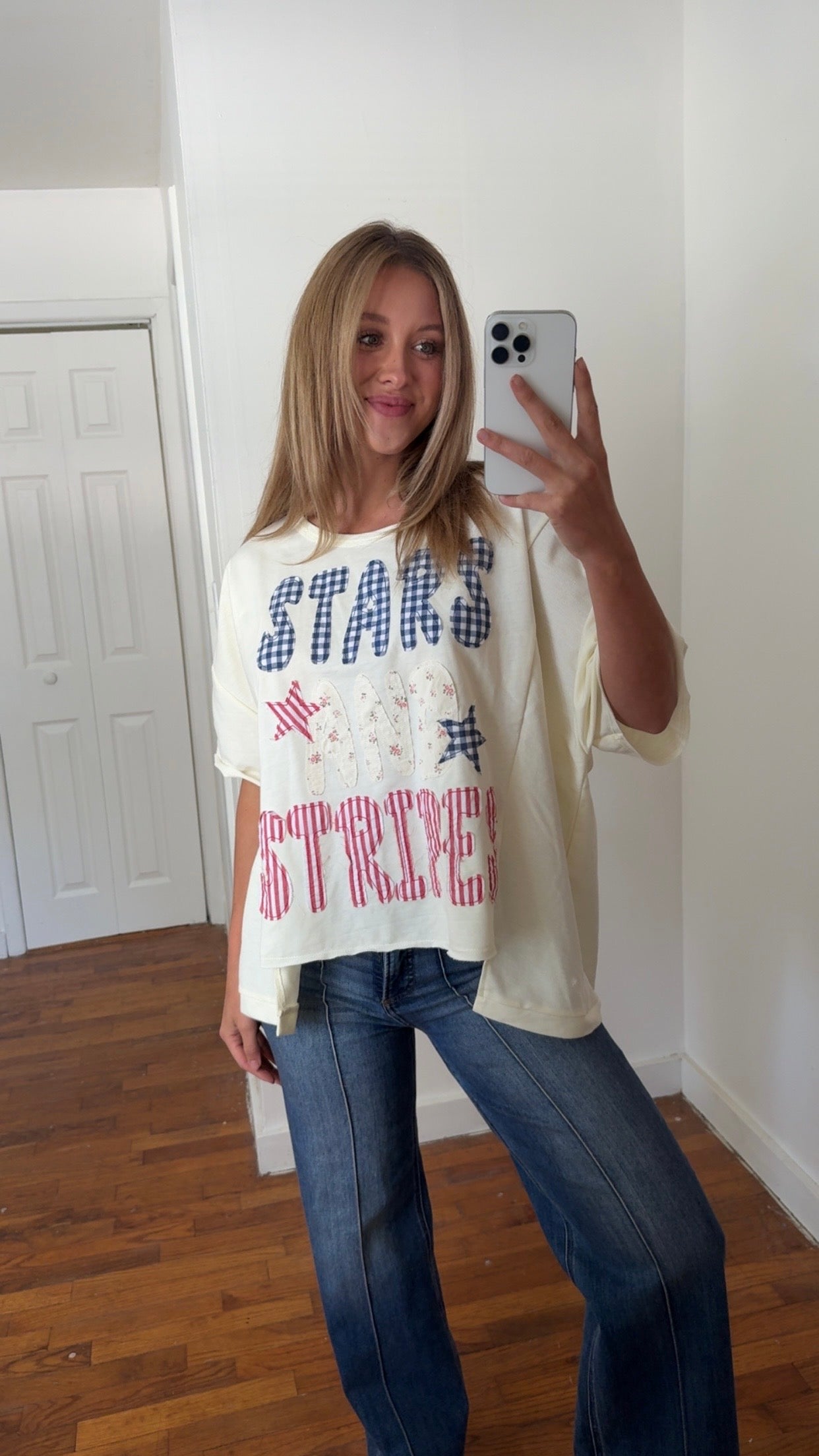 Stars and Stripes Patchwork Top