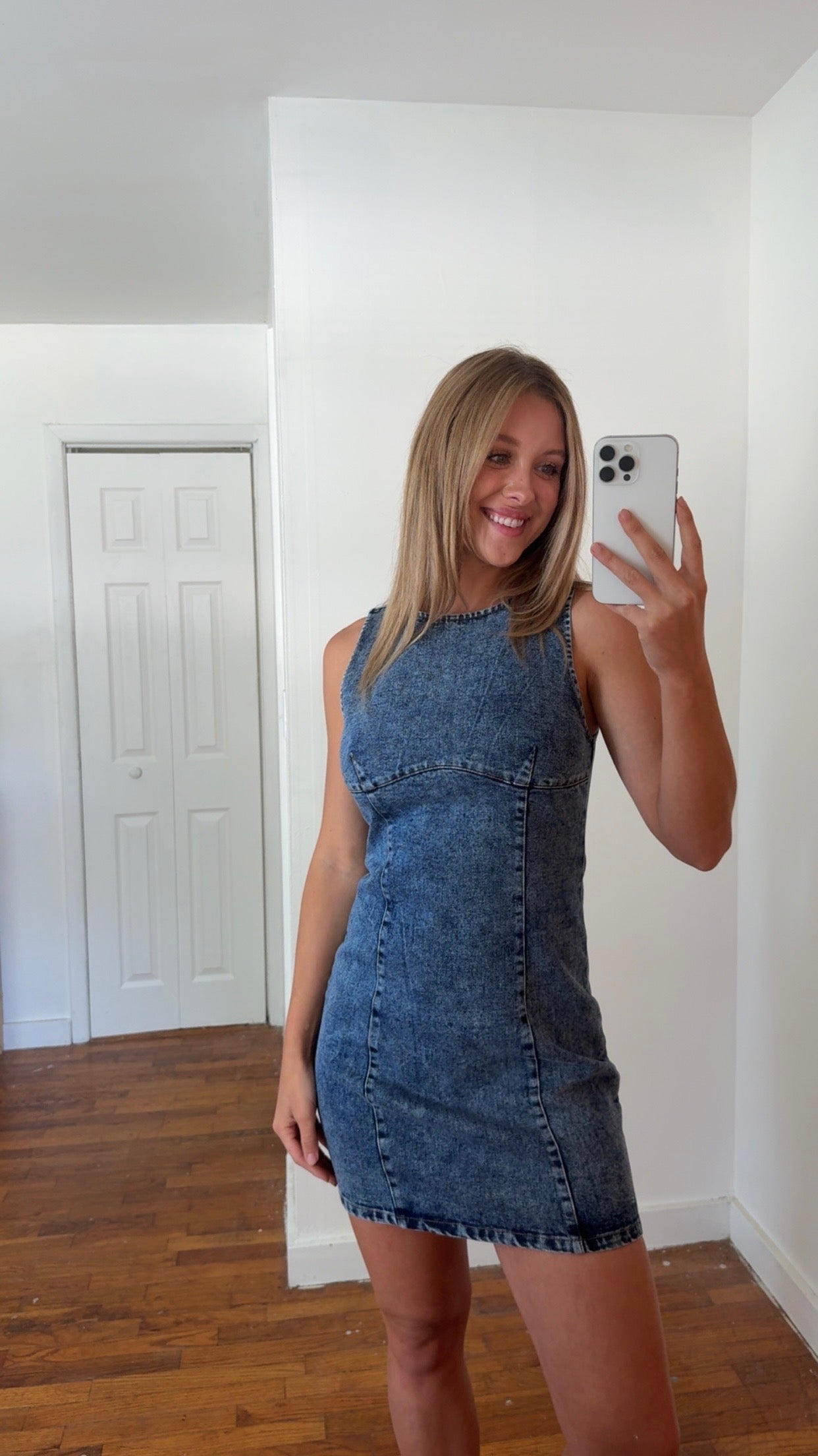 Aggie Sleeveless Denim Dress