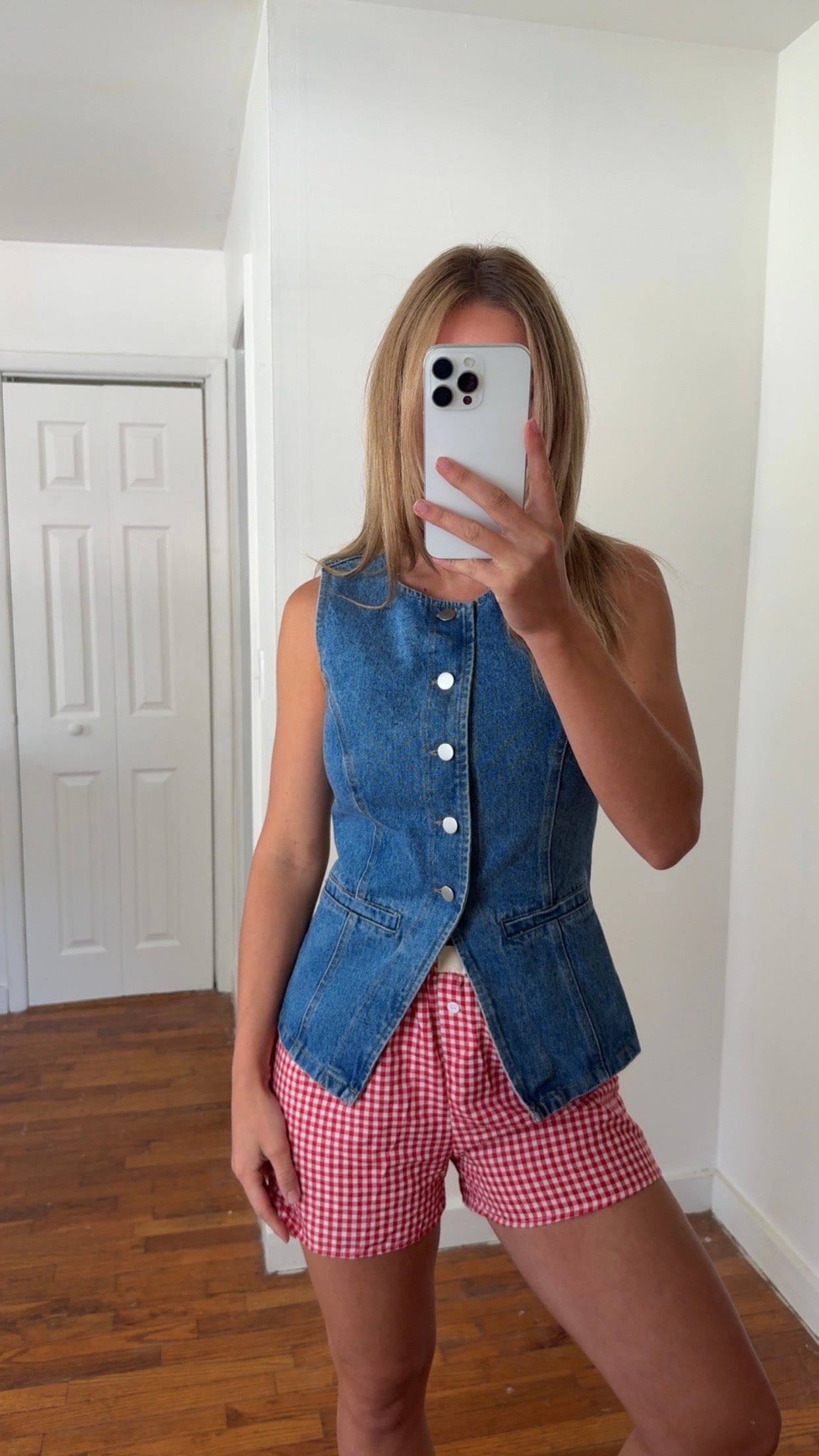Dolly Gingham Boxer Shorts - Red