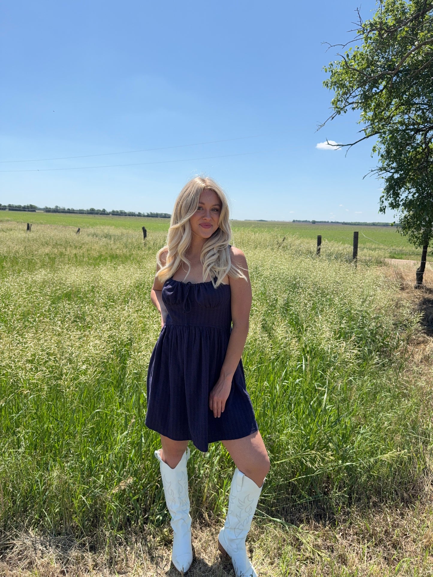 Charlotte Mini Dress - Navy