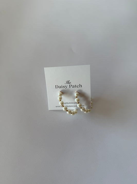 Pearl Hoop Earrings