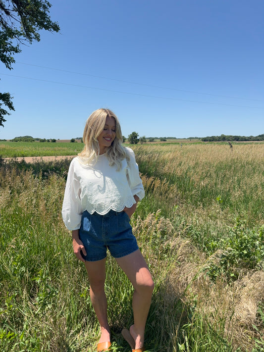 Paloma Eyelet Top