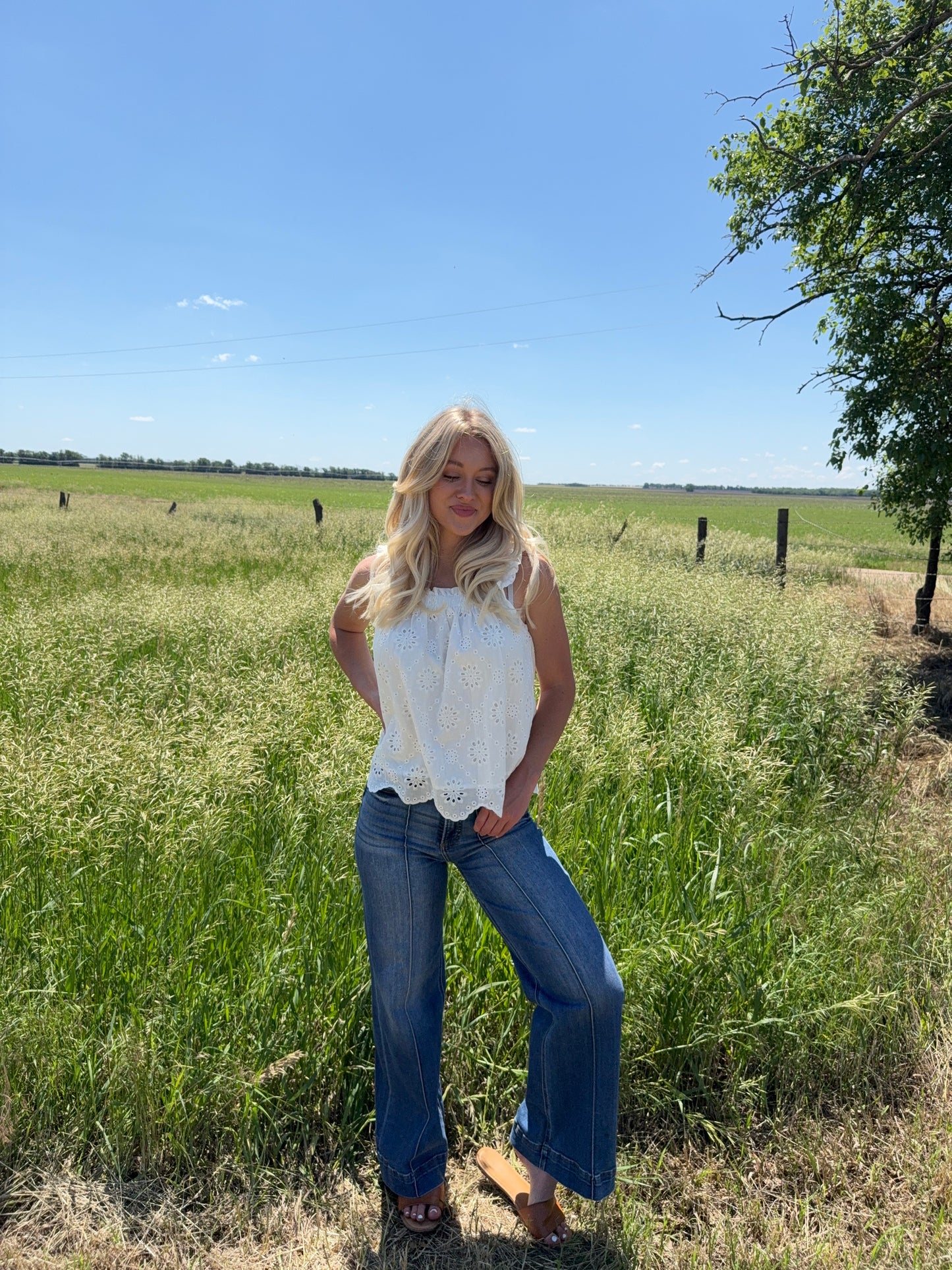 Millie Eyelet Tank
