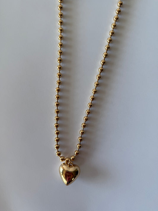 Gold Dipped Heart Necklace