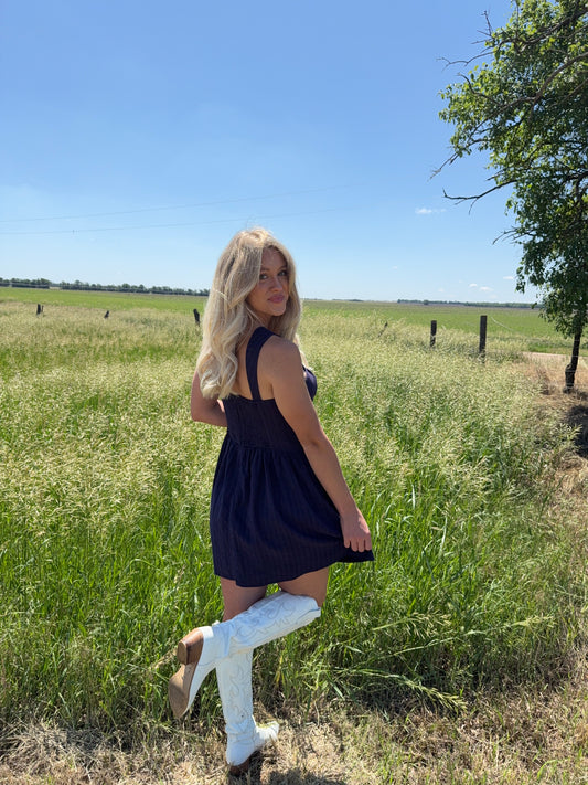 Charlotte Mini Dress - Navy