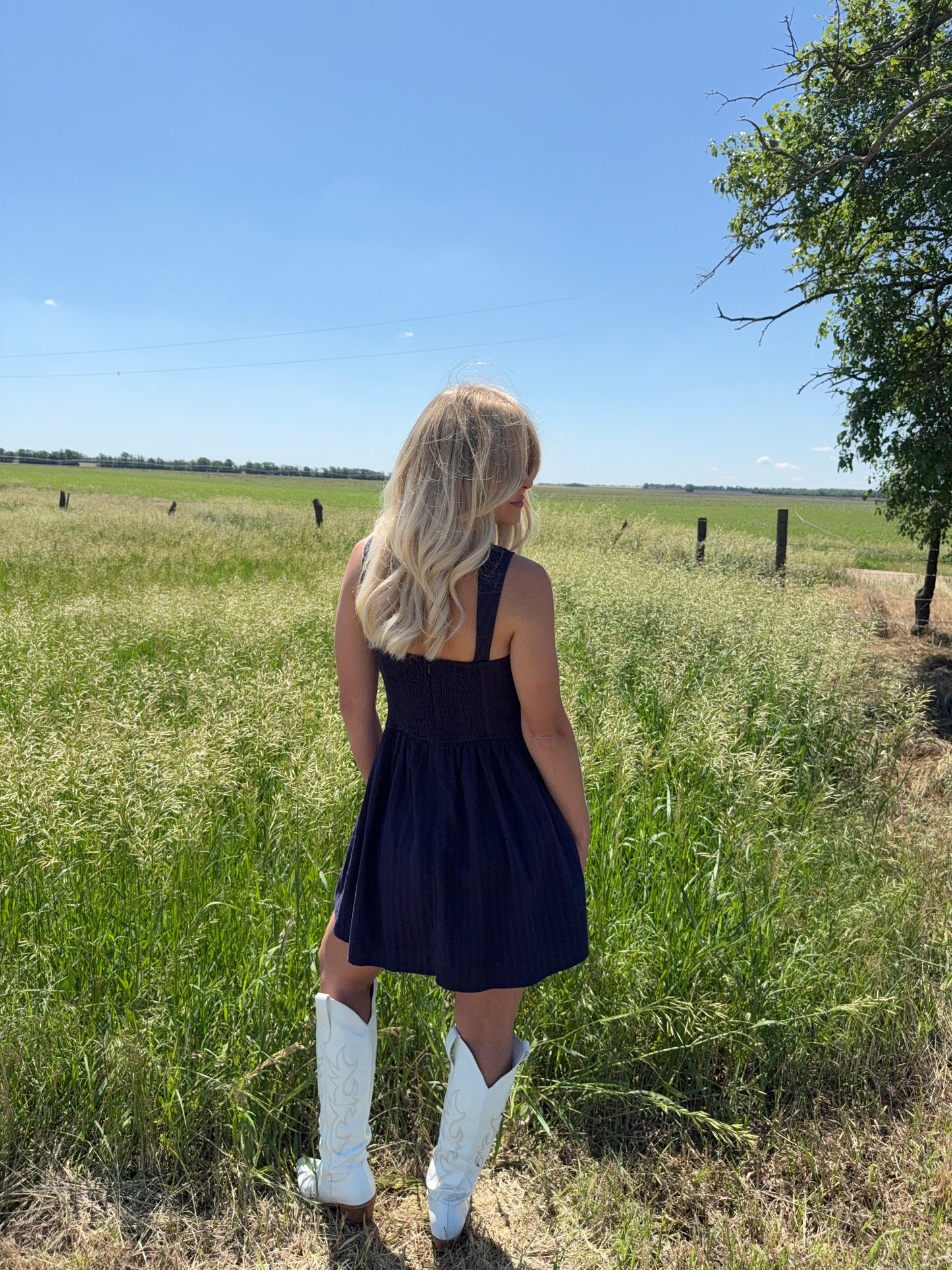 Charlotte Mini Dress - Navy