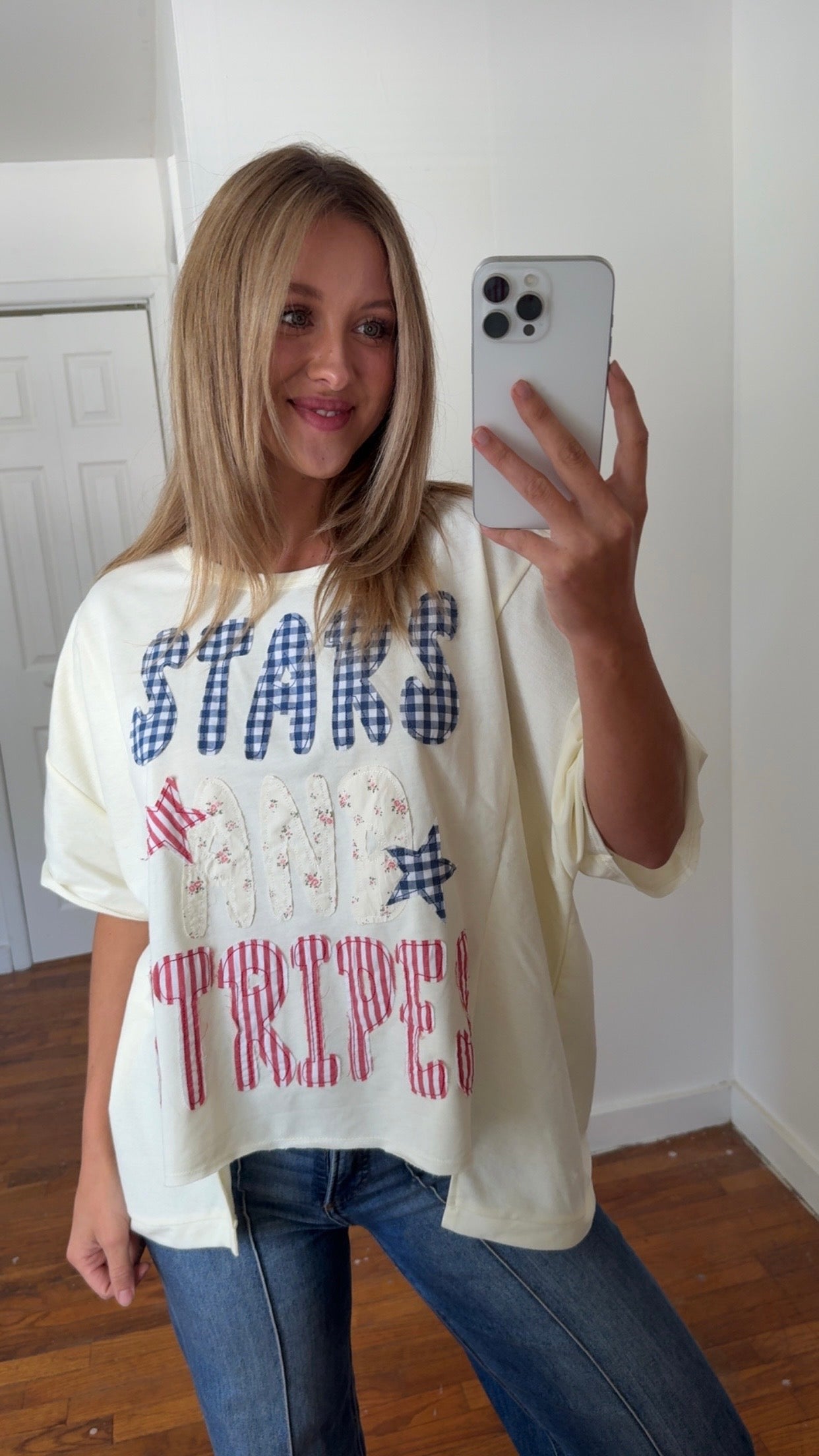 Stars and Stripes Patchwork Top