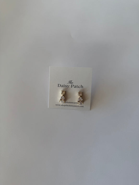 Crystal Earrings Gold