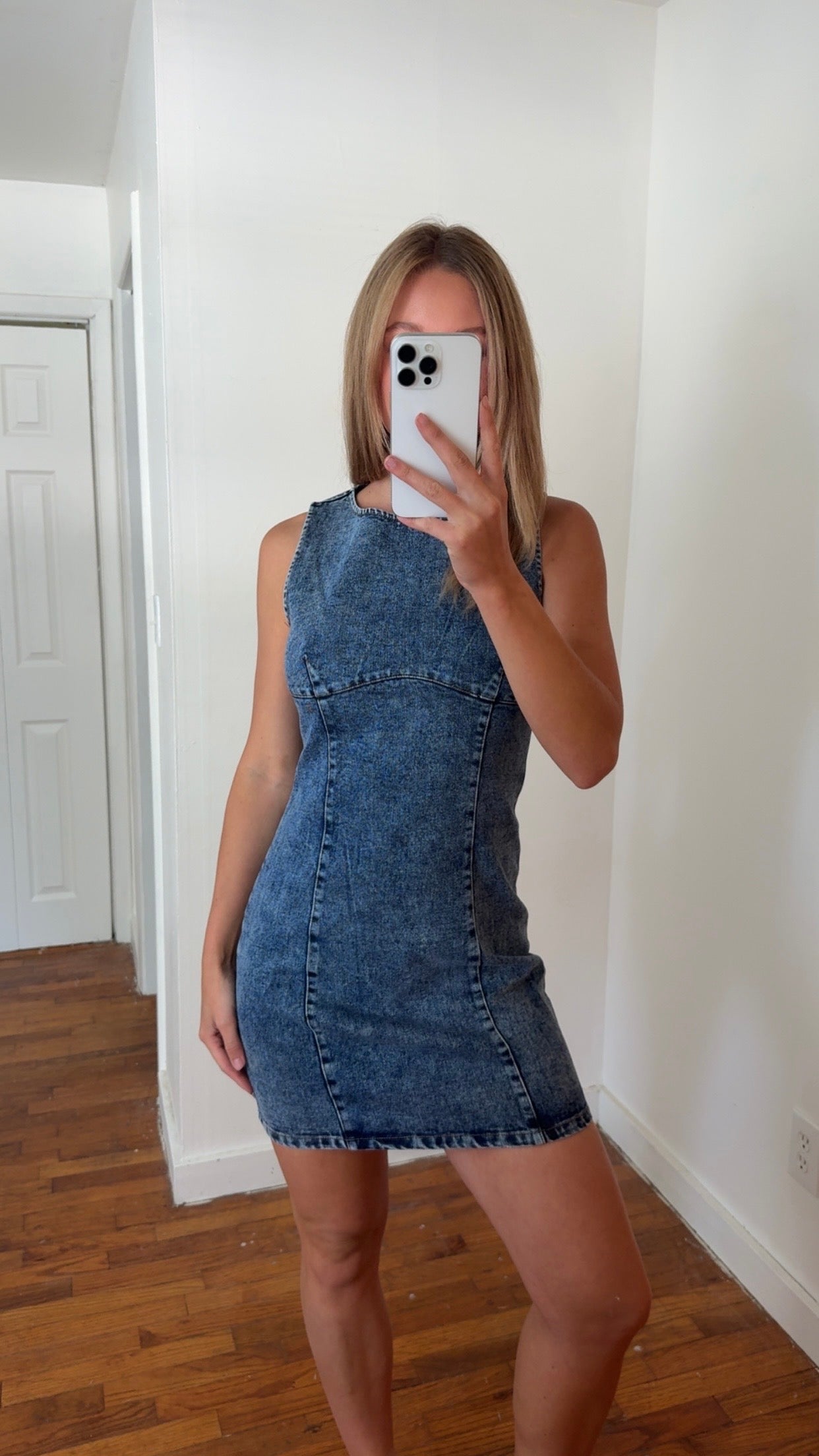 Aggie Sleeveless Denim Dress