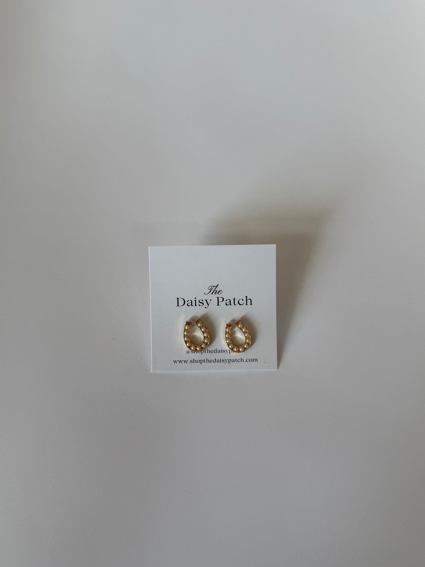 Horseshoe Pearl Earrings