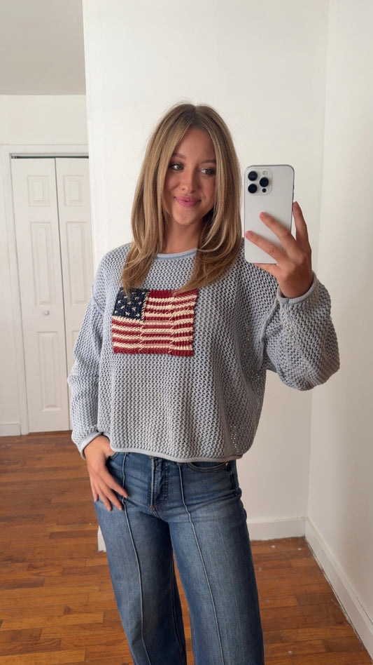 Americas Sweetheart Flag Knitted Sweater