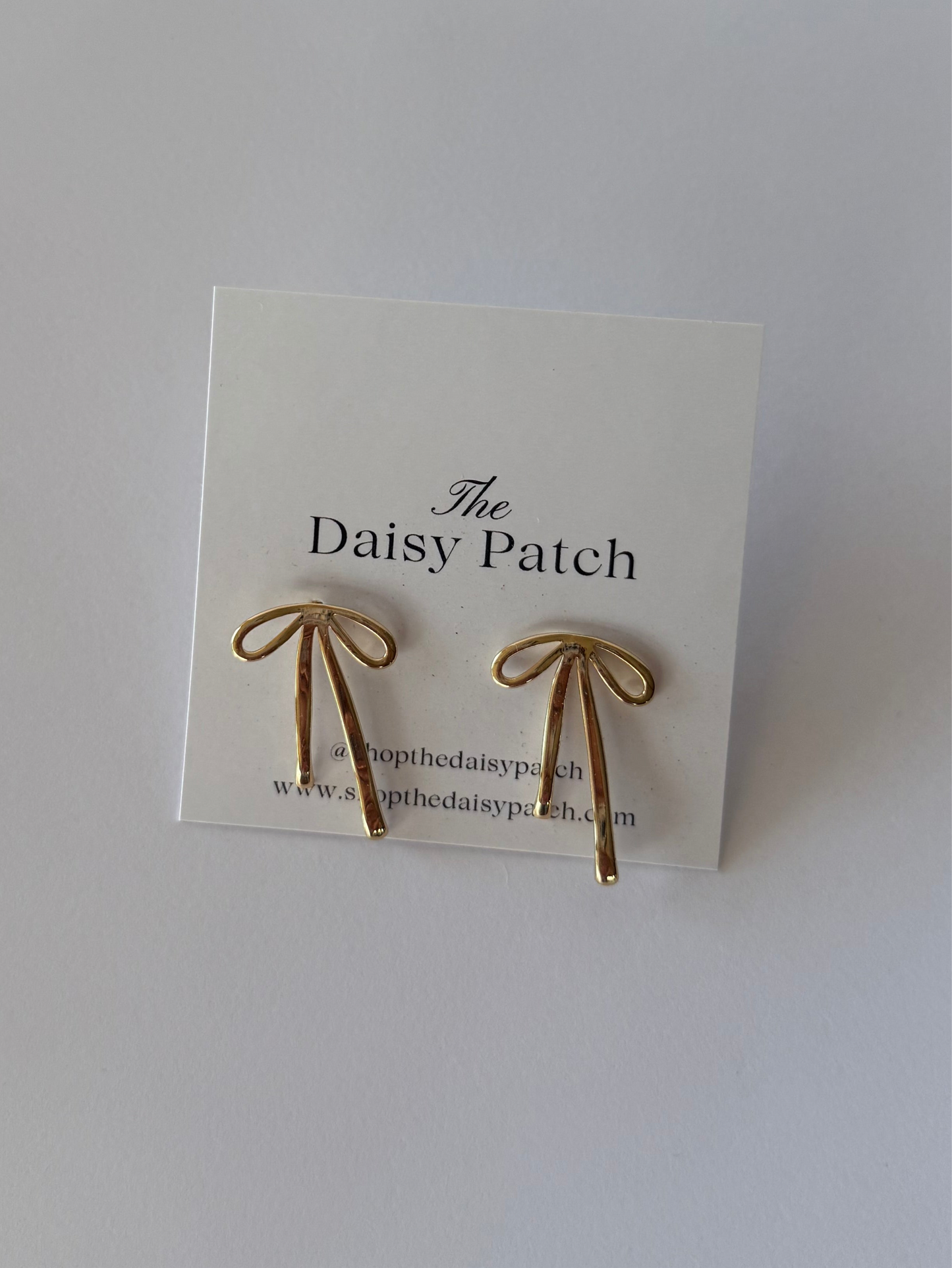 Gold Bow Earrings