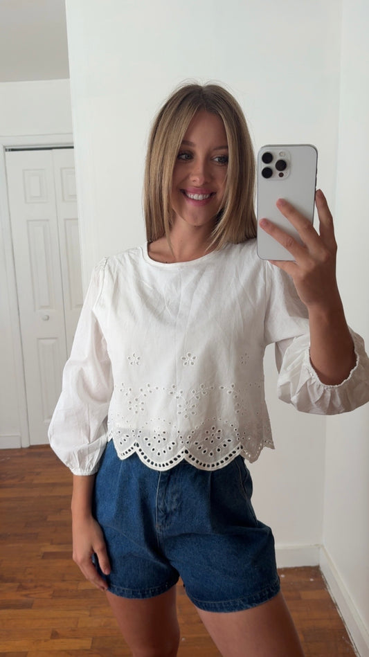 Paloma Eyelet Top