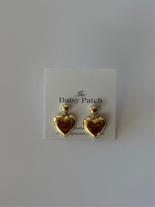 Heart Gold Dipped Earrings