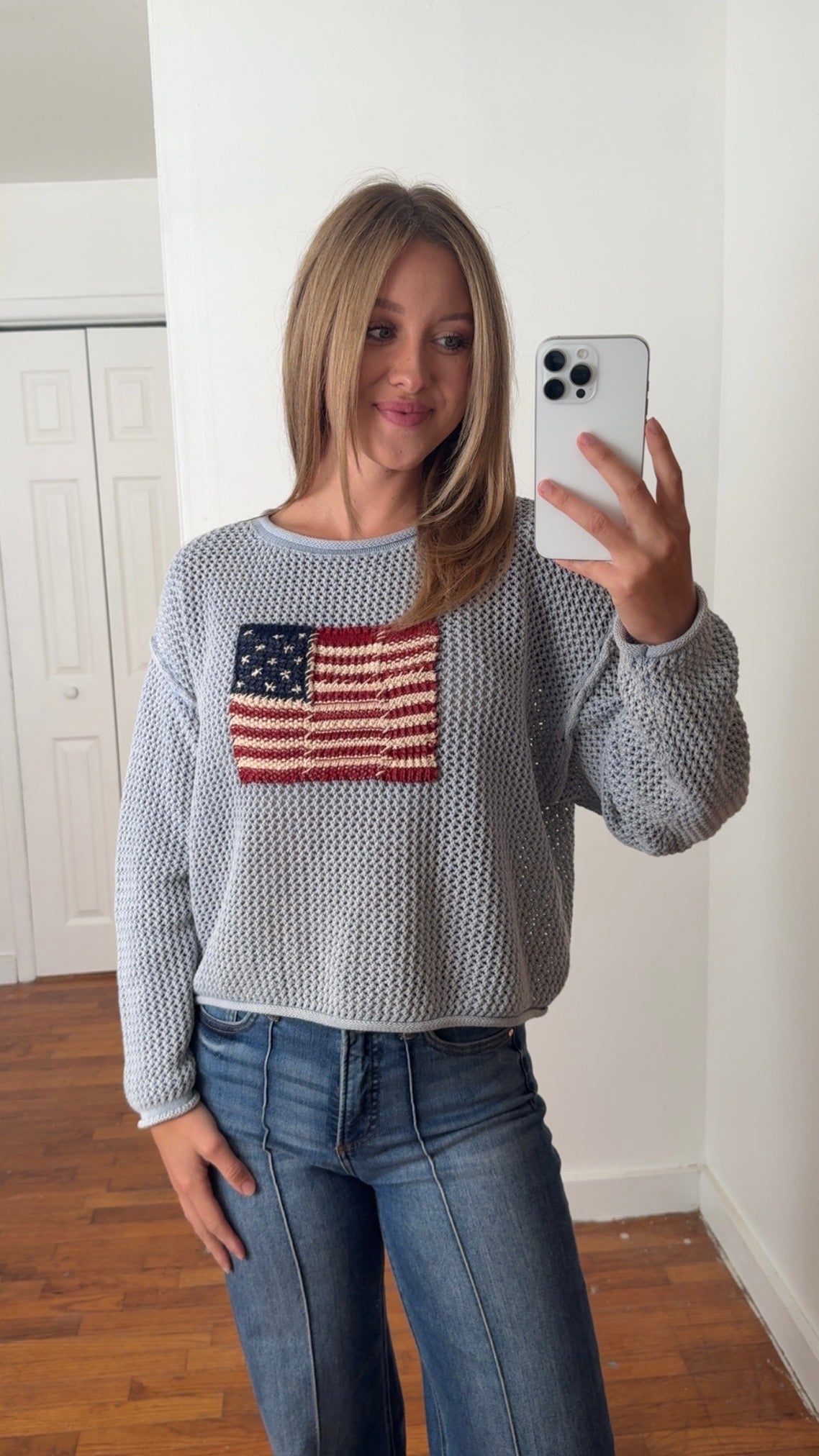 Americas Sweetheart Flag Knitted Sweater