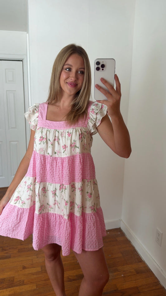 Holly Floral Gingham Dress